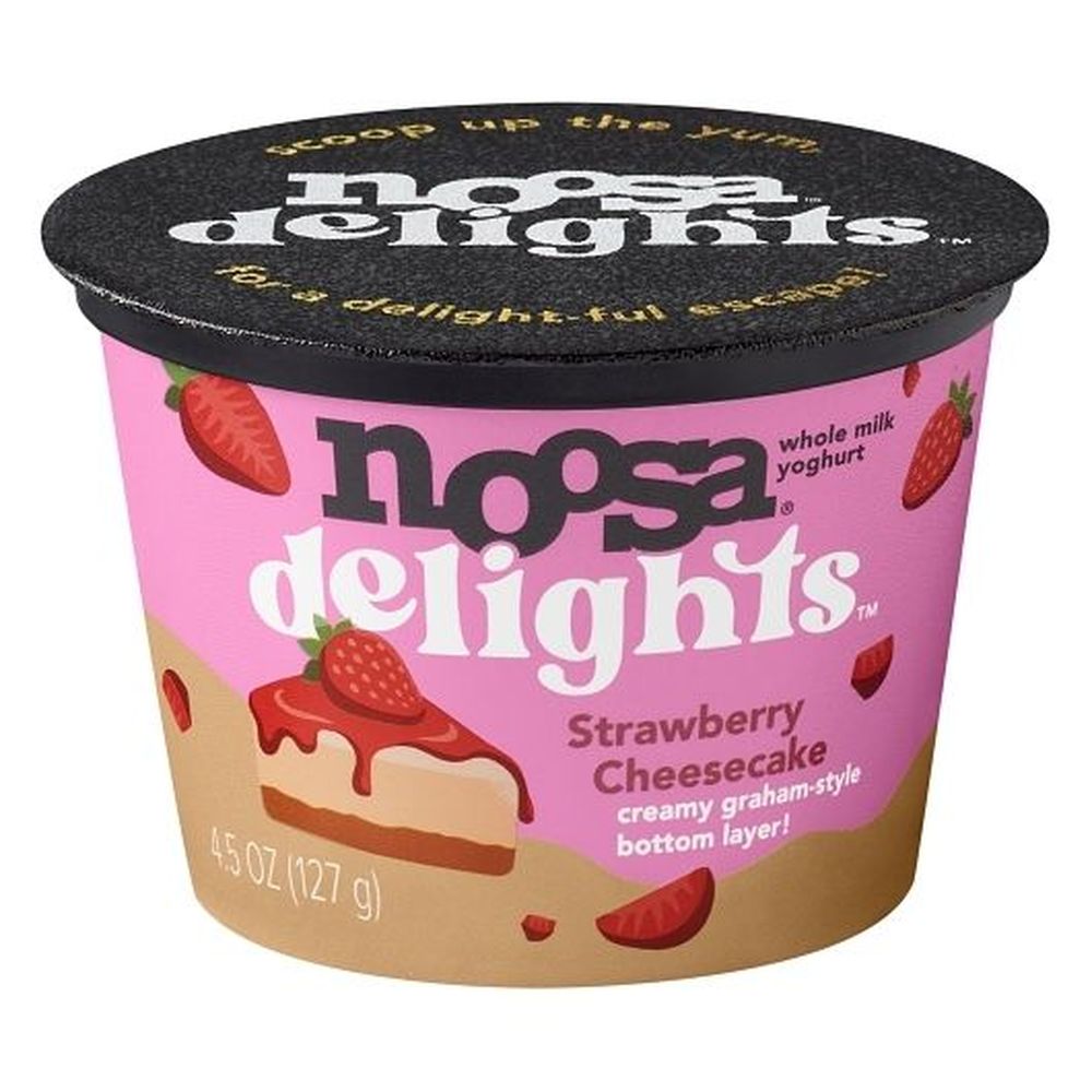 Noosa Delights Strawberry Cheesecake Whole Milk Yoghurt, 4.5 Ounce -- 6 per case