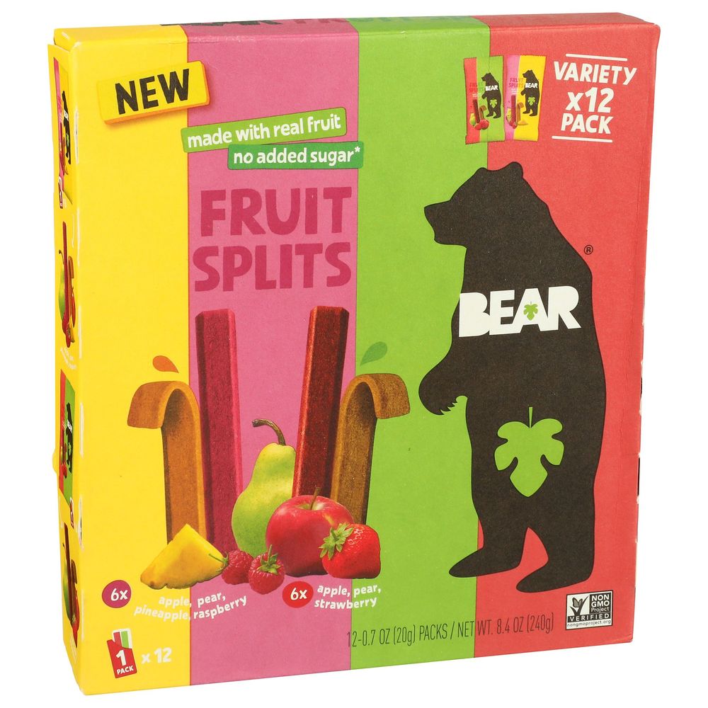 Bear Fruit Splits - Variety Pack, 8.4 Ounce -- 8 Per Case