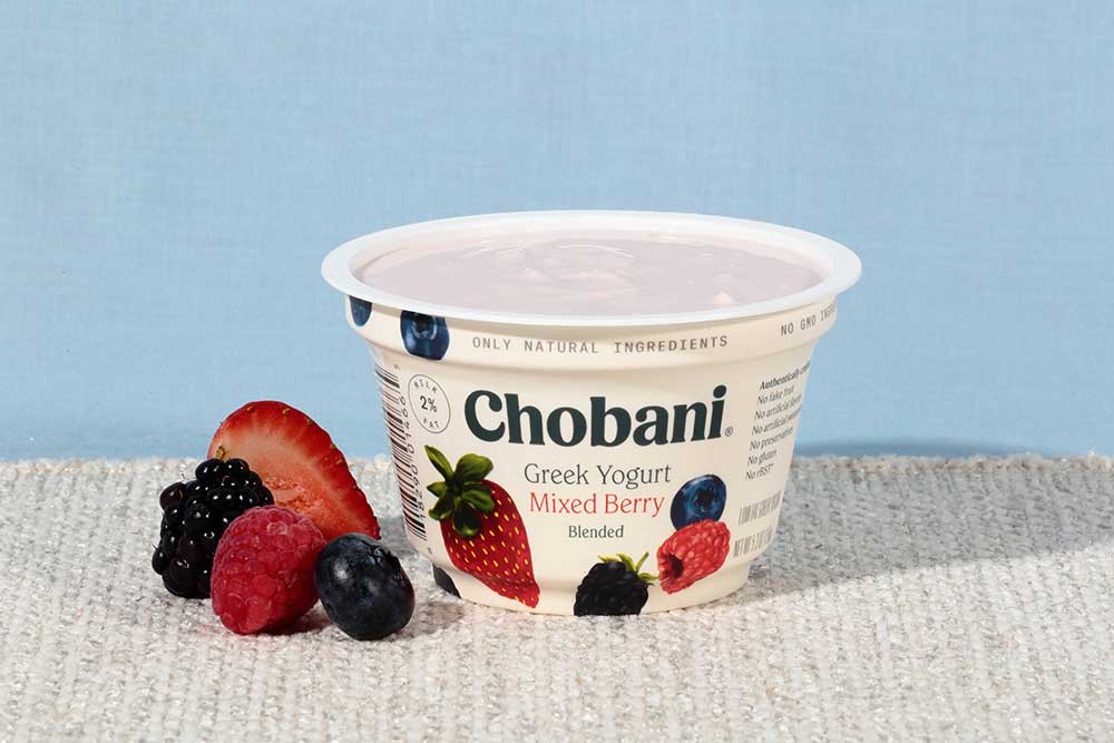 Chobani 2 Percent Mixed Berry Blended Greek Yogurt, 5.3 Ounce