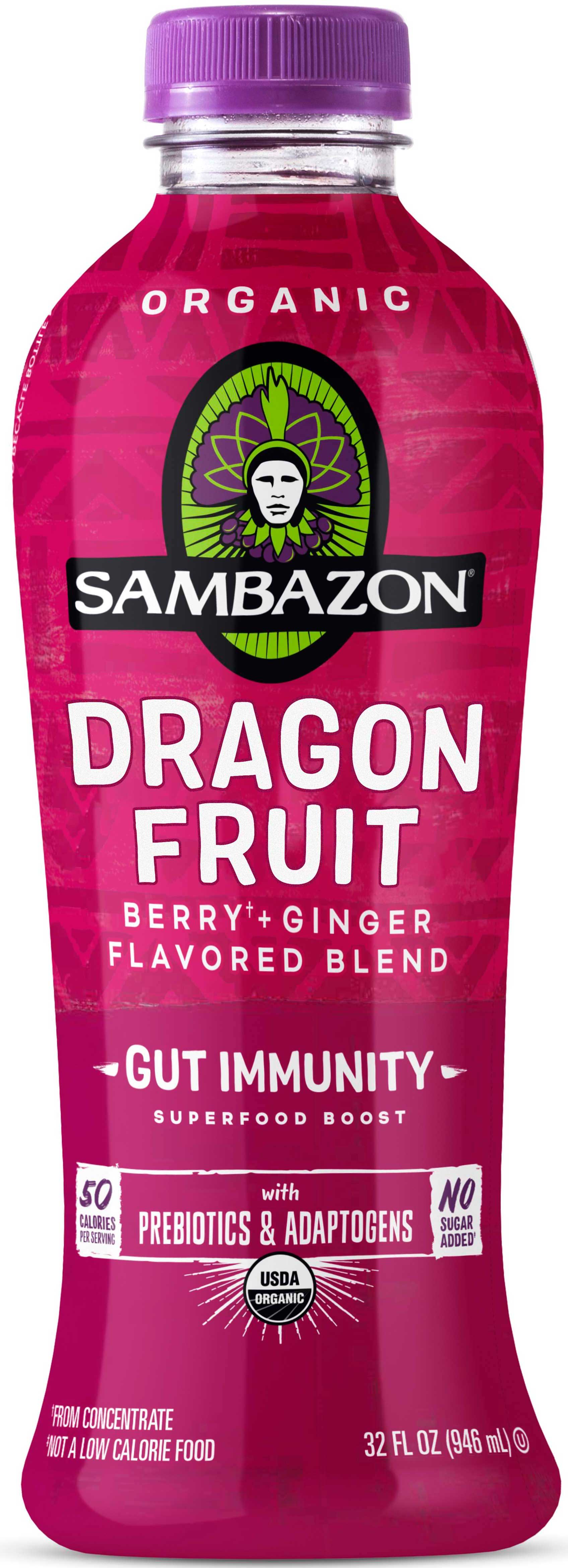 Sambazon Dragon Fruit Berry Ginger Blend Juice Case FoodServiceDirect