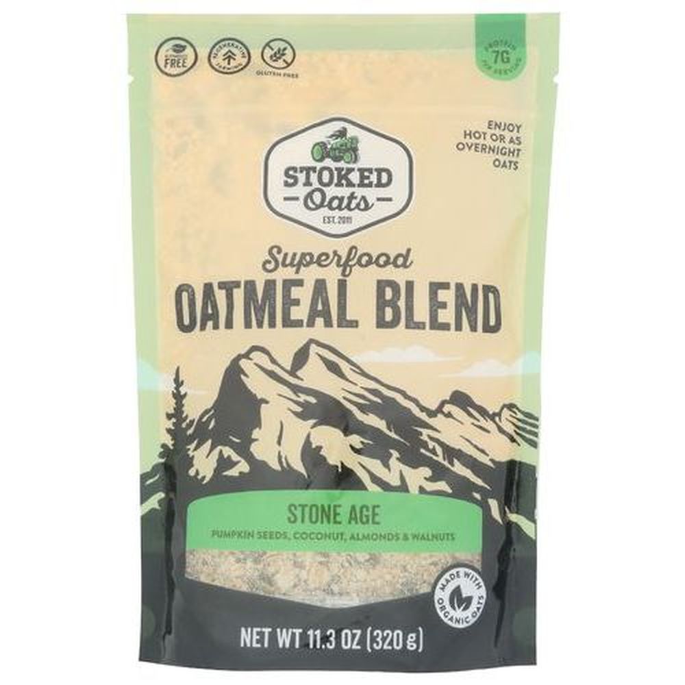Stoked Oats Stone Age Oatmeal Blend, 11.3 Ounce -- 8 Per Case