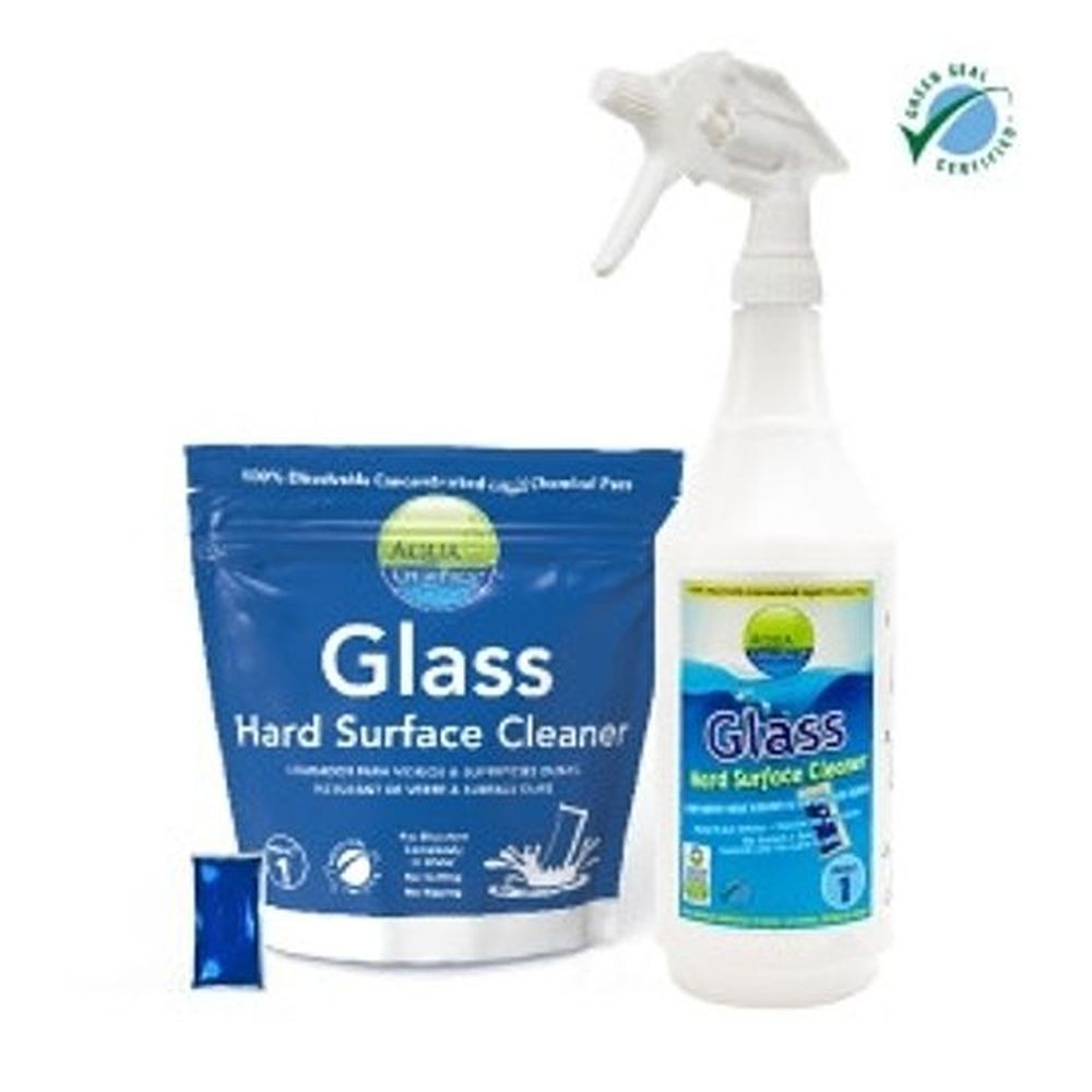 Aqua Chempacs Glass Hard Surface Cleaner, 12 Count