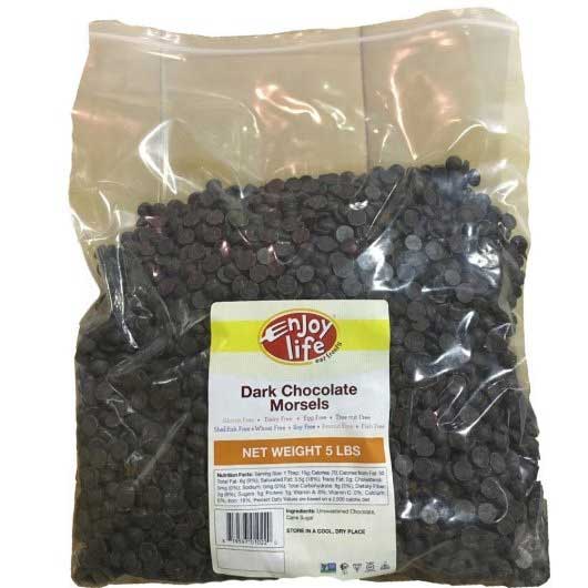 Enjoy Life Dark Chocolate Morsels, 5 Pound -- 1 Each
