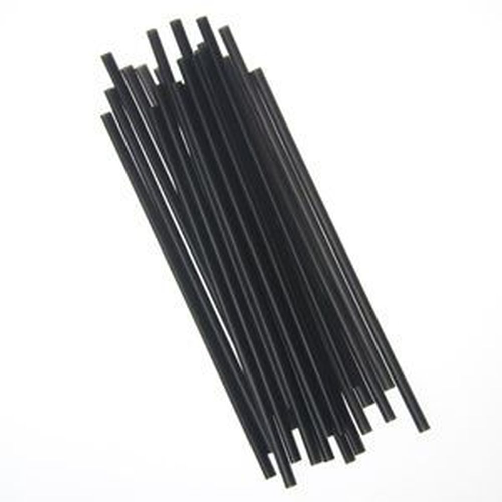 Empress Black Unwrapped Jumbo Straw, 7.75 Inch -- 2500 Per Case