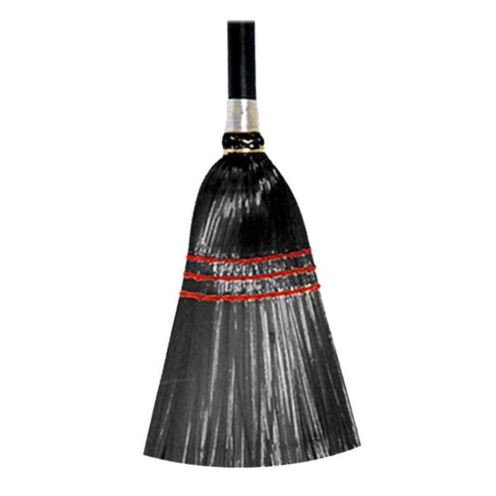 Performance Plus Black Plastic 3 Stitch Lobby Broom, 40 X 13/16 Inch Handle