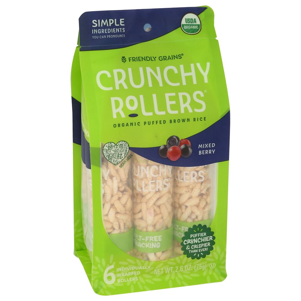 Friendly Grains Mixed Berry Crunchy Rollers, 2.6 Ounce Pouch -- 8 Per Case