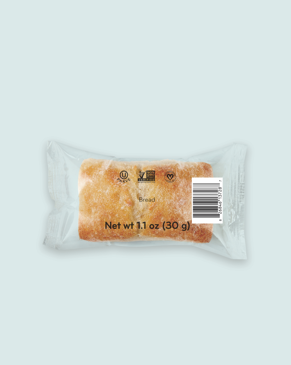 Boulart Oven Safe Original Individually Wrapped Ciabatta Bite, 1.1 Ounce -- 220 per case.