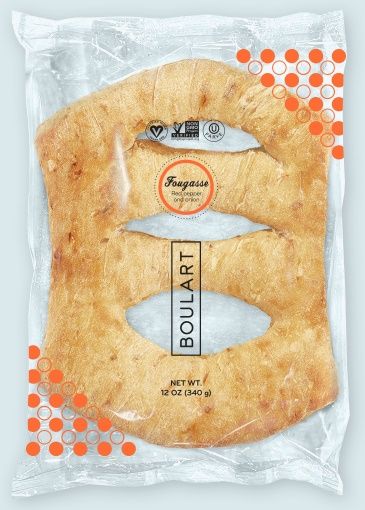 Boulart Wrapped Red Pepper Onion Fougasse, 12 Ounce -- 16 per case
