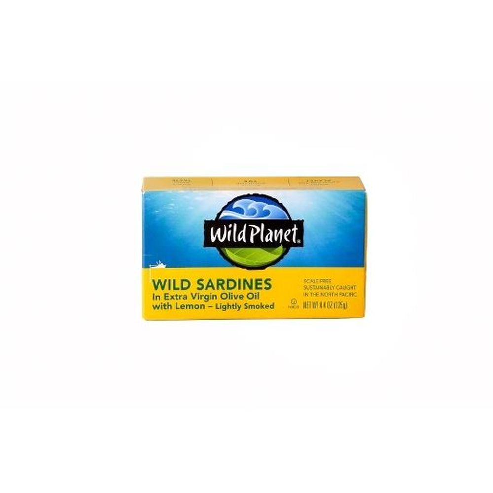 Wild Planet Sardines In Olive Oil With Lemon, 4.4 Ounce -- 12 Per Case