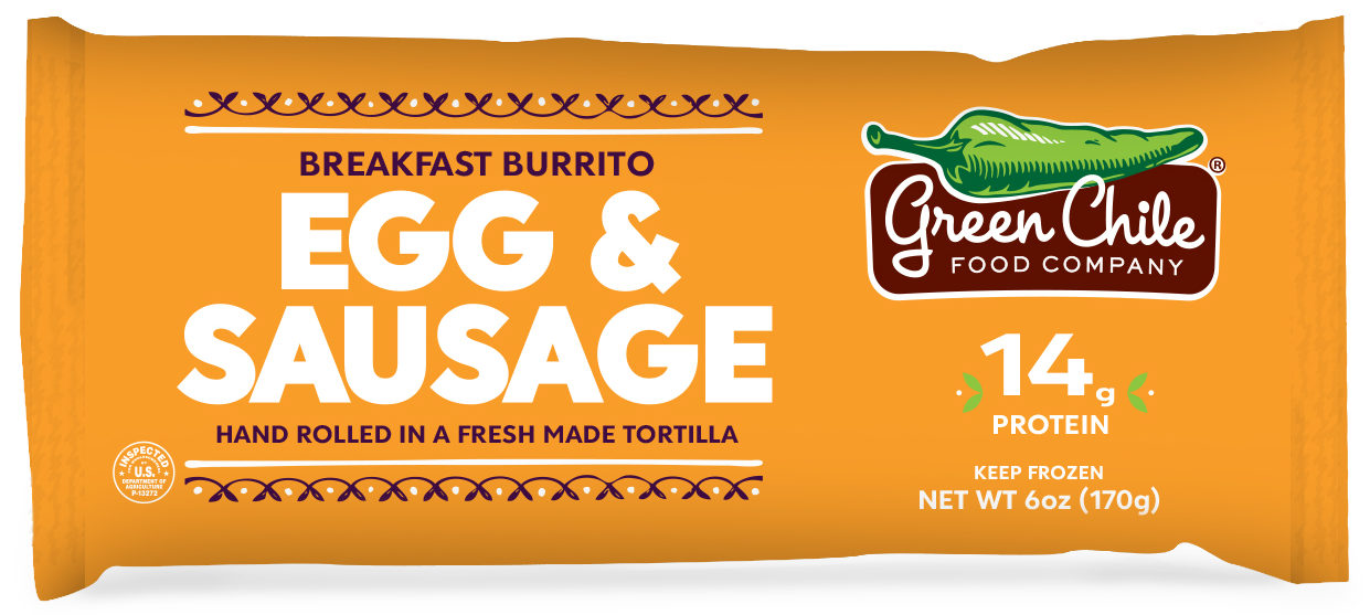 Green Chile Egg And Sausage Breakfast Burrito, Bulk, 6 Ounce -- 12 Per Case