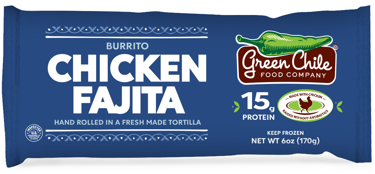 Green Chile Chicken Fajita Burrito, Bulk, 6 Ounce -- 12 Per Case