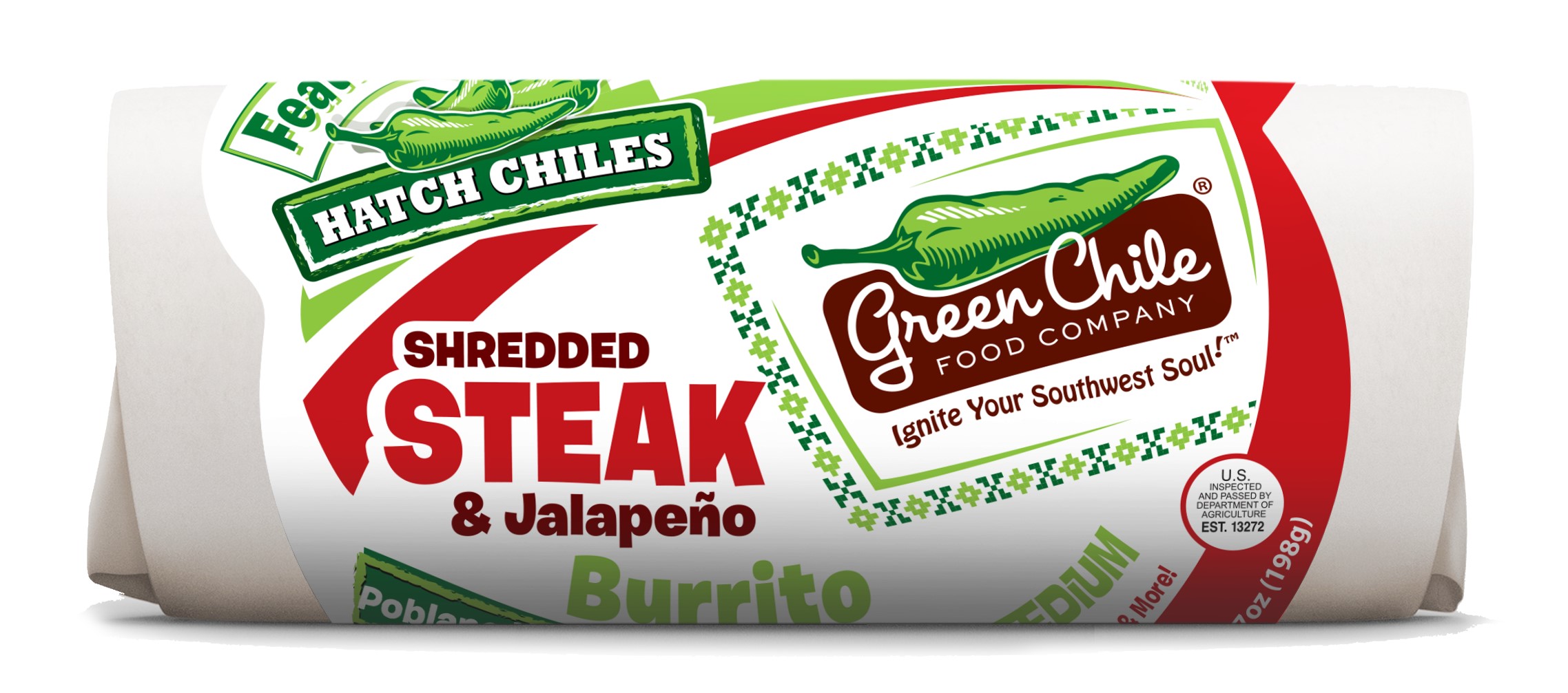 Green Chile Steak And Jalapeno Burrito -- 12 Per Case