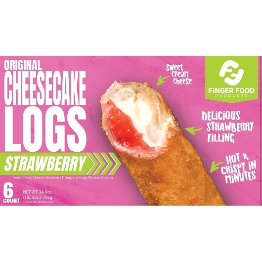 Original Dessert Logs Strawberry Cheesecake Logs, 6 Count -- 12 Per Case