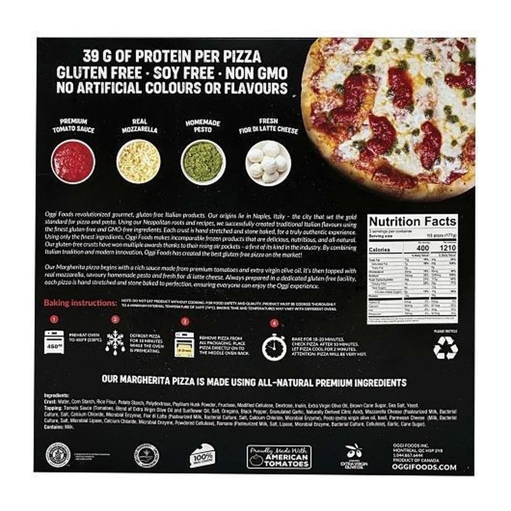 Pizza Oggi Margherita Pizza, 530 Gram -- 6 Per Case