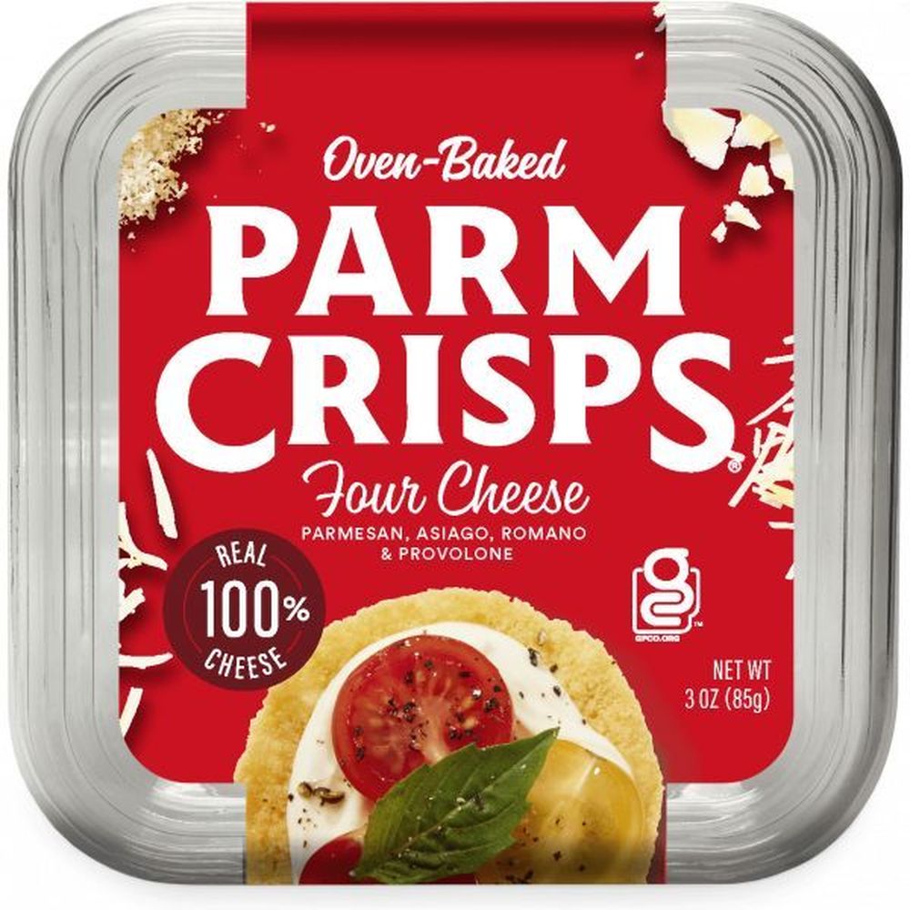 Parmcrisps Four Cheese Parmesan Crisps, 3 Ounce Tub -- 12 Per Case