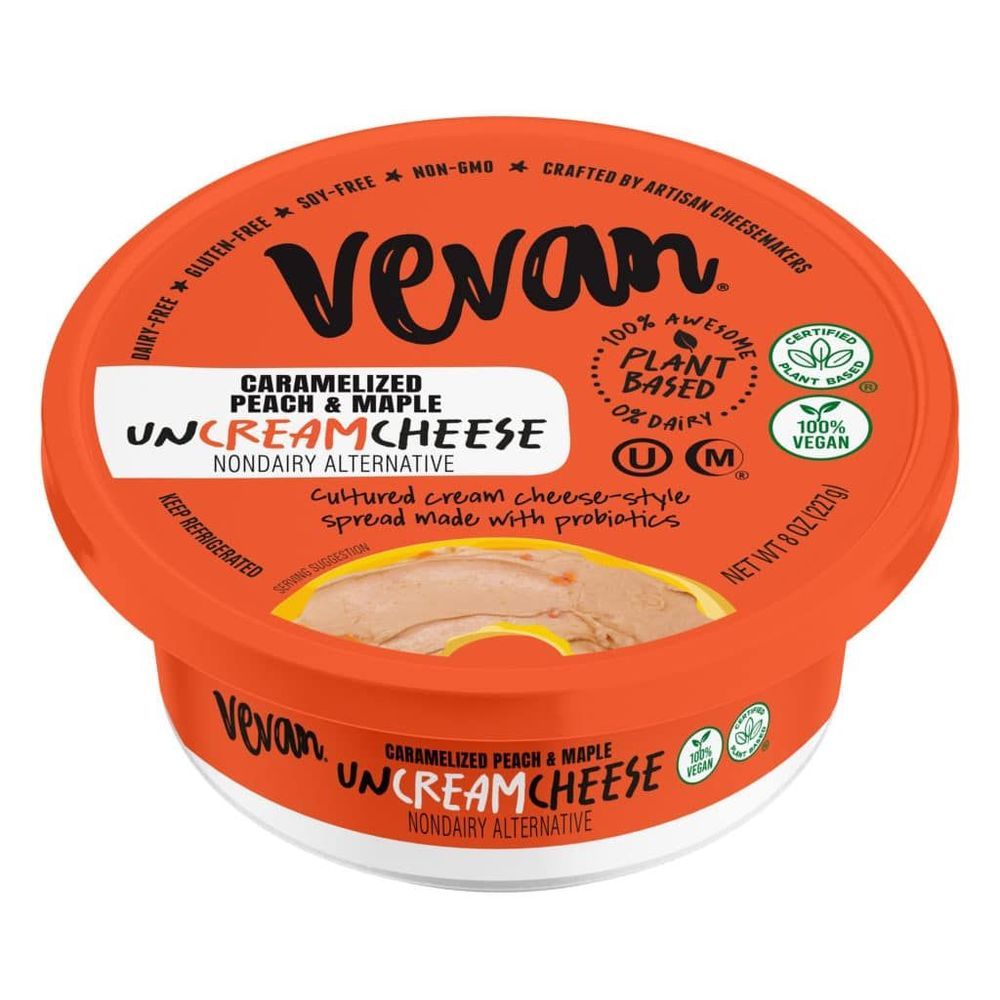 Vevan Caramelized Peach And Maple Uncreamcheese Spread, 8 Ounce -- 12 Per Case