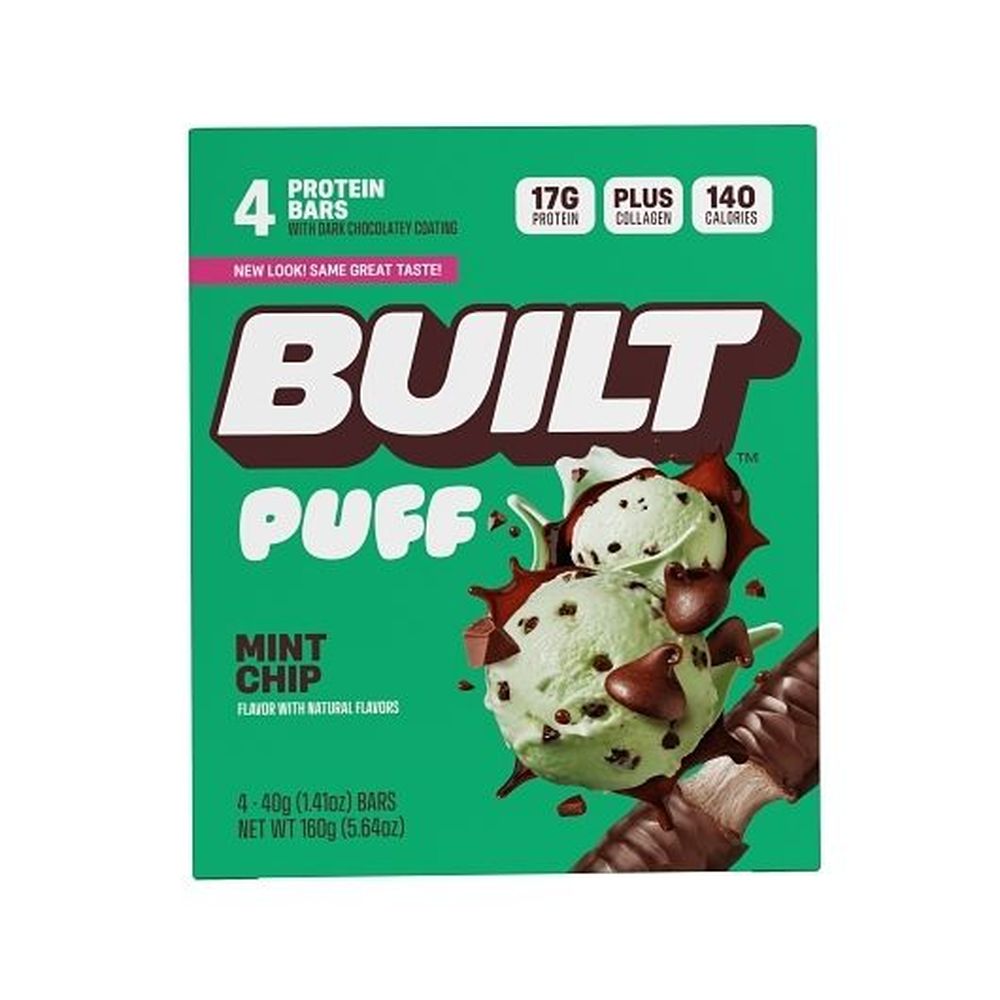 Built Mint Chip Puff Protein Bar, 4 Count -- 6 Per Case