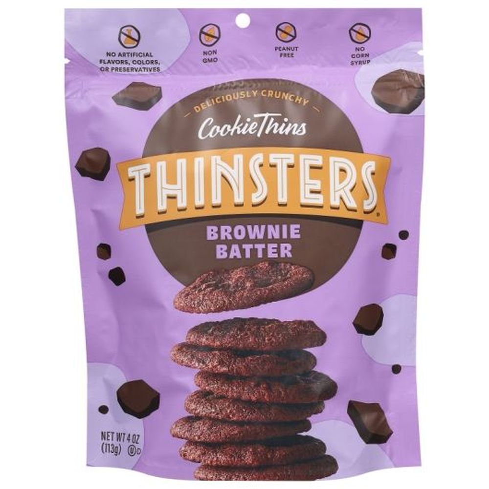 Thinsters Brownie Batter Cookie Thins, 4 Ounce -- 12 Per Case
