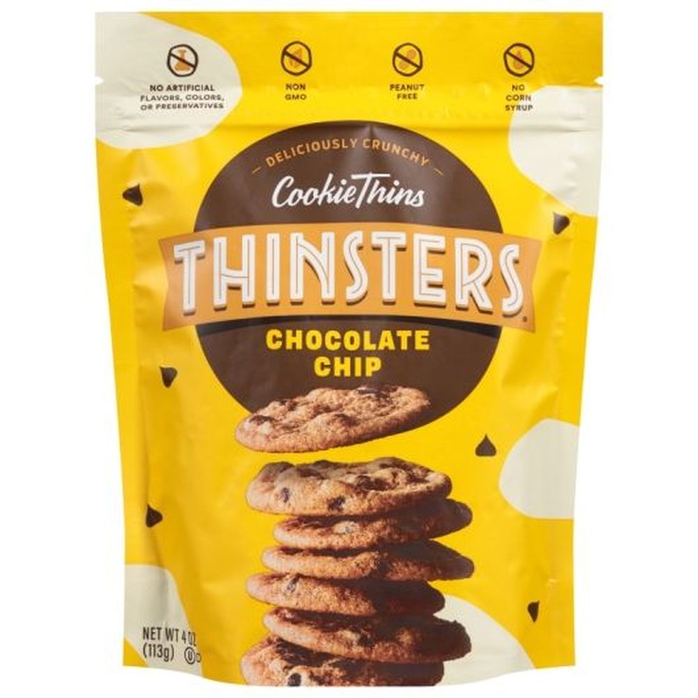 Thinsters Chocolate Chip Cookie Thins, 4 Ounce -- 12 Per Case