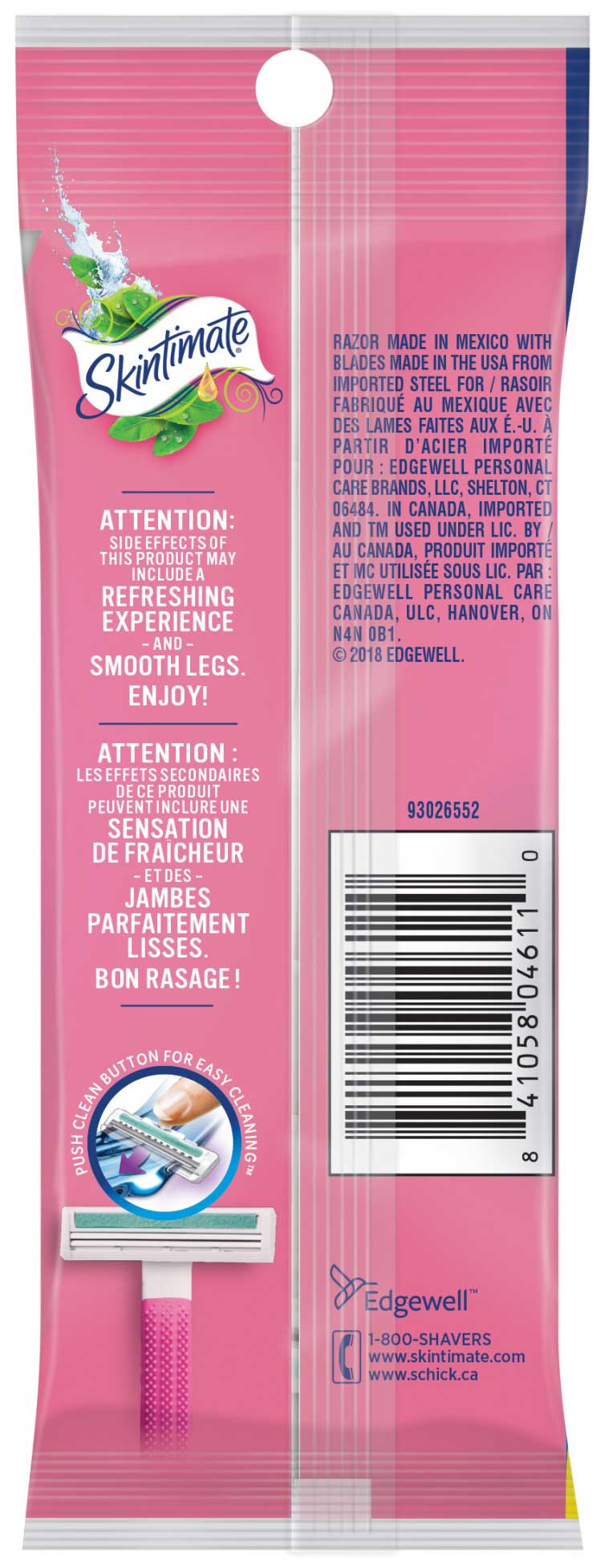 Schick Skintimate Sensitive Twin Blade, 2 Count -- 36 Per Case