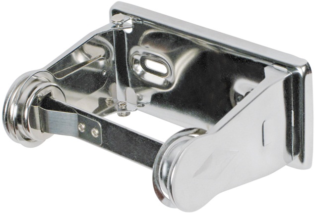Winco Chrome Plated Single Roll Toilet Tissue Holder -- 36 Per Case