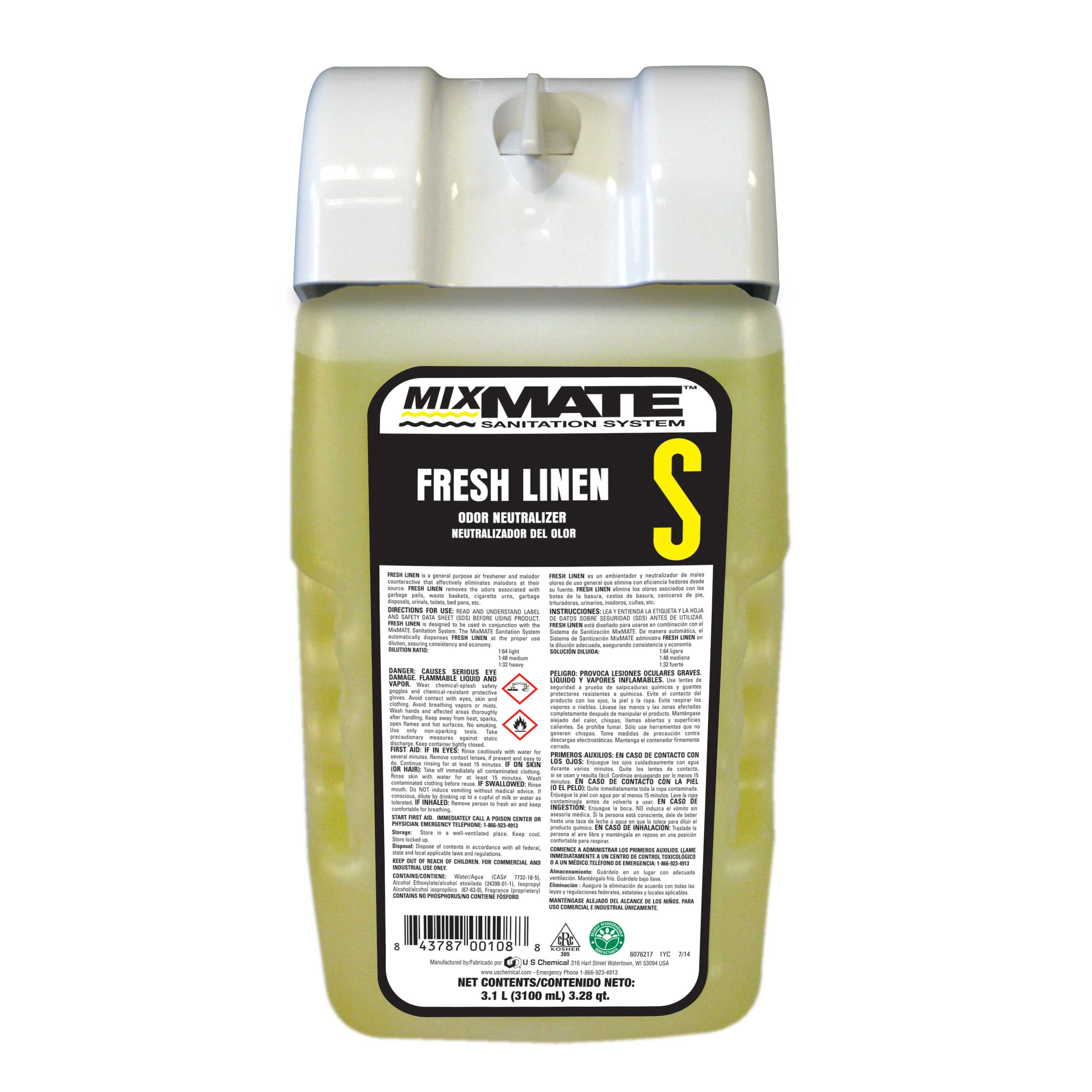 Mixmate Fresh Linen Odor Neutralizer, 3100 Ml -- 2 Per Case