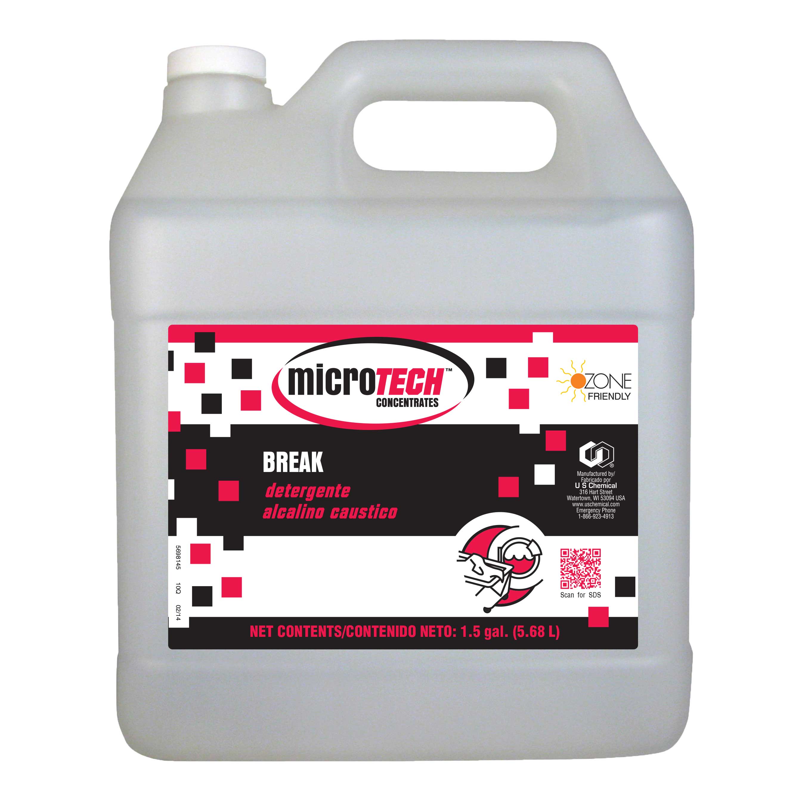 MicroTech Break All Laundry Detergent, 1.5 Gallon -- 2 per case