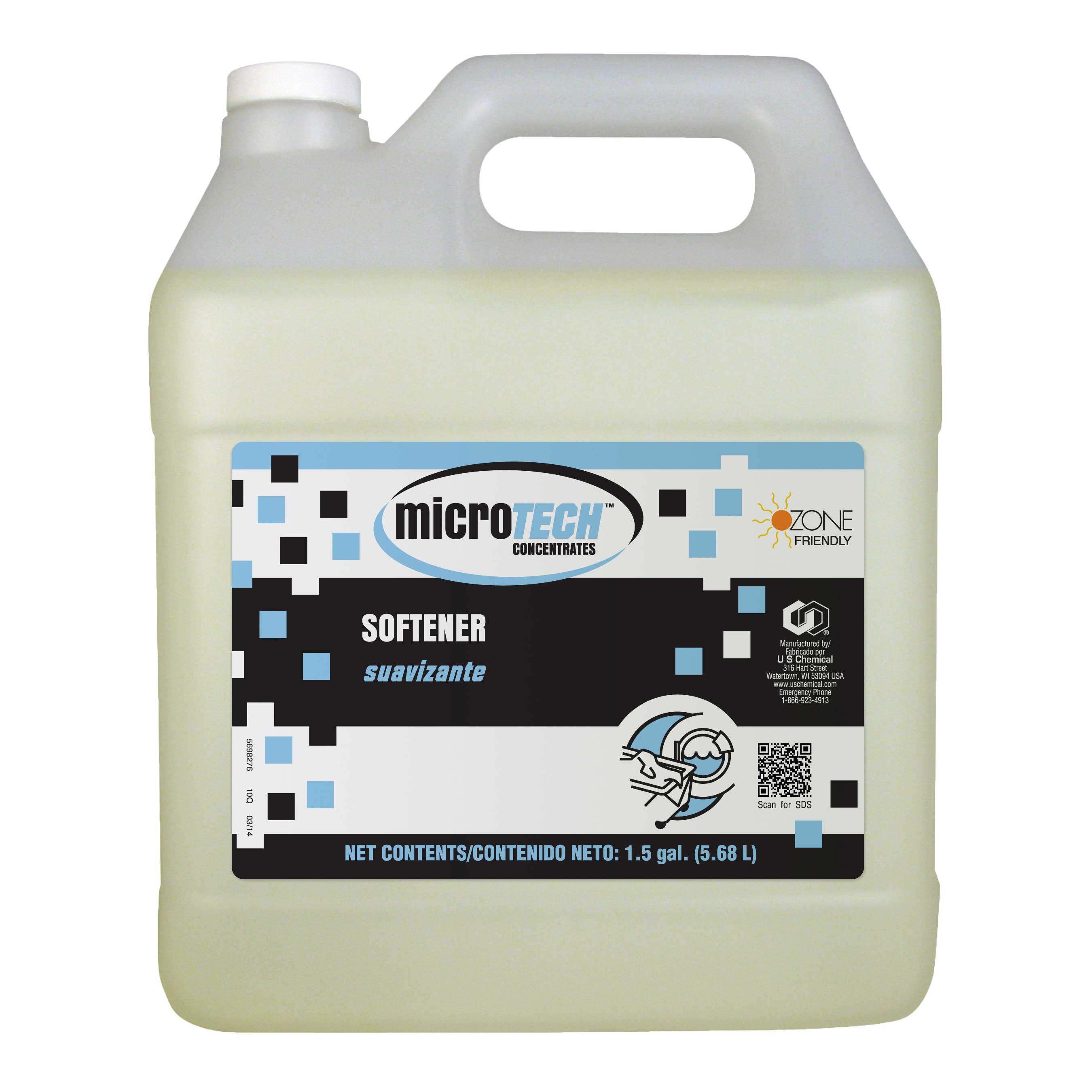 Microtech Laundry Detergent Softener, 1.5 Gallon -- 2 Per Case