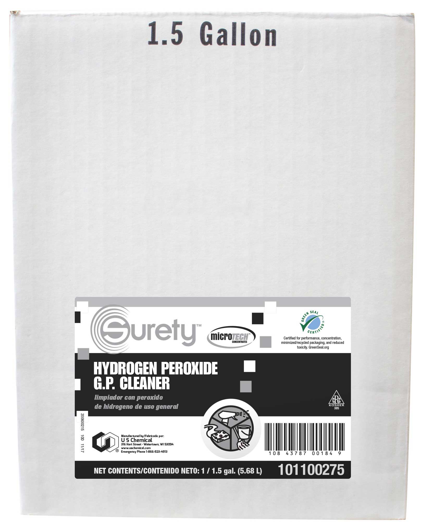 Surety Hydrogen Peroxide General Purpose Cleaner, 1.5 Gallon