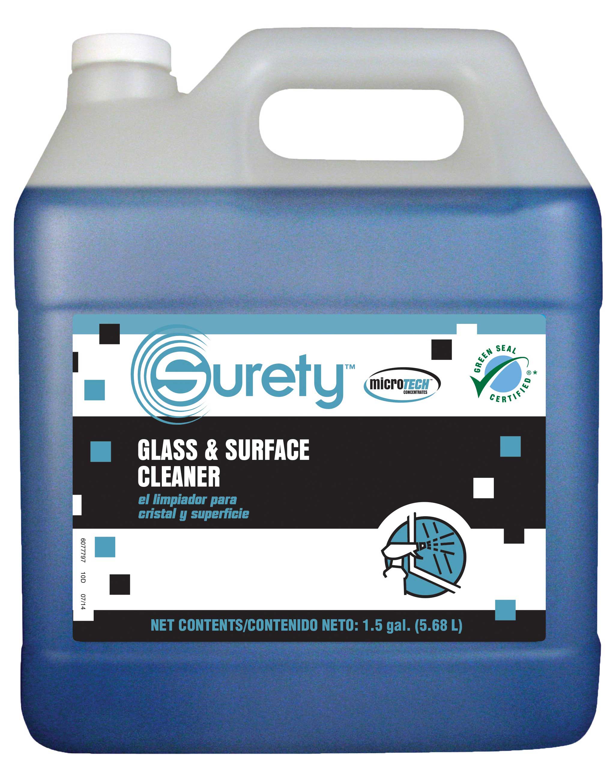 Surety Glass And Surface Cleaner, 1.5 Gallon