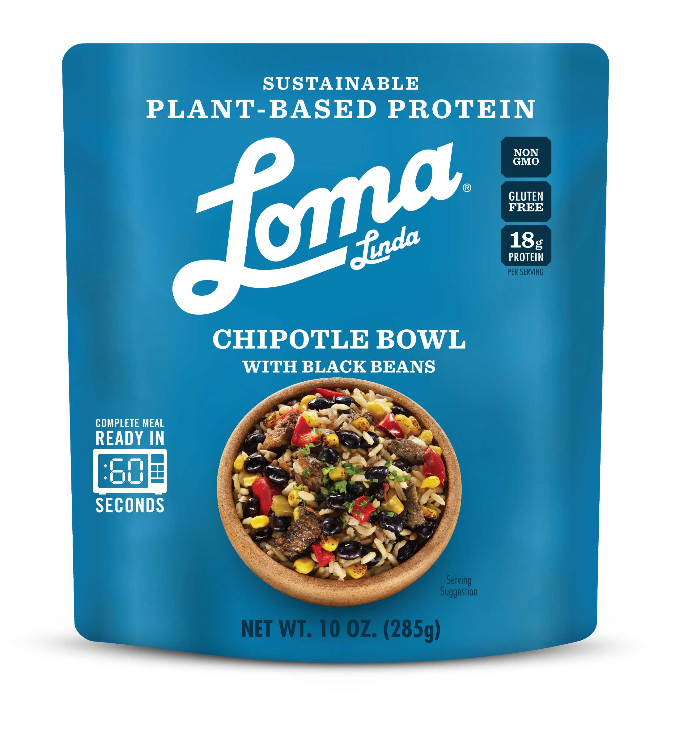 Loma Linda Blue Chipotle Bowl with Black Beans, 10 Ounce -- 6 per case