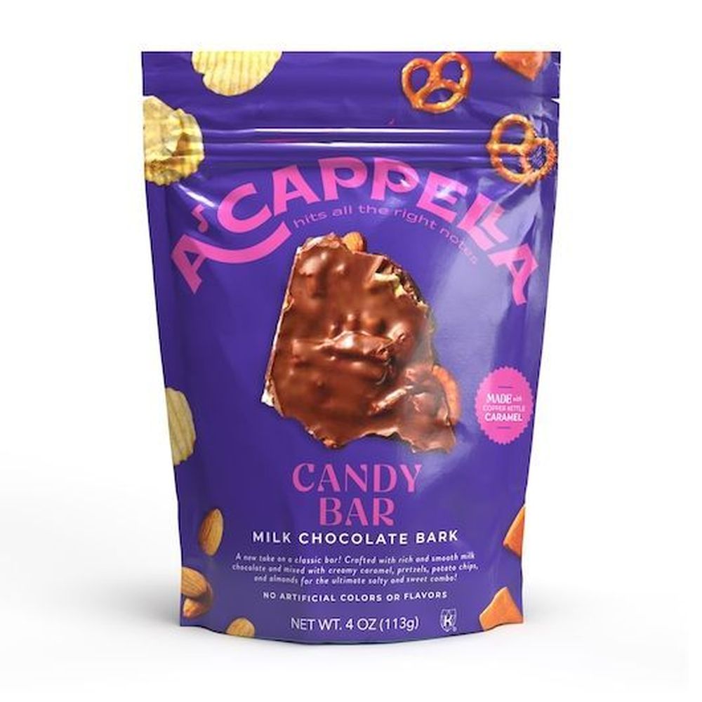 Acappella Candy Bar Milk Chocolate Bark, 3.4 Ounce -- 6 Per Case