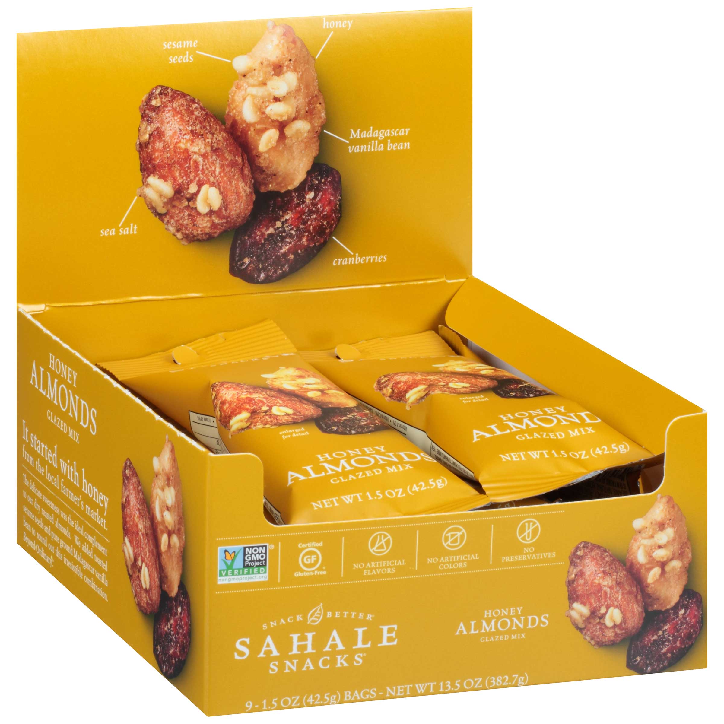 Sahale Snacks Honey Almond Glazed Mix, 1.5 Ounce -- 108 Per Case