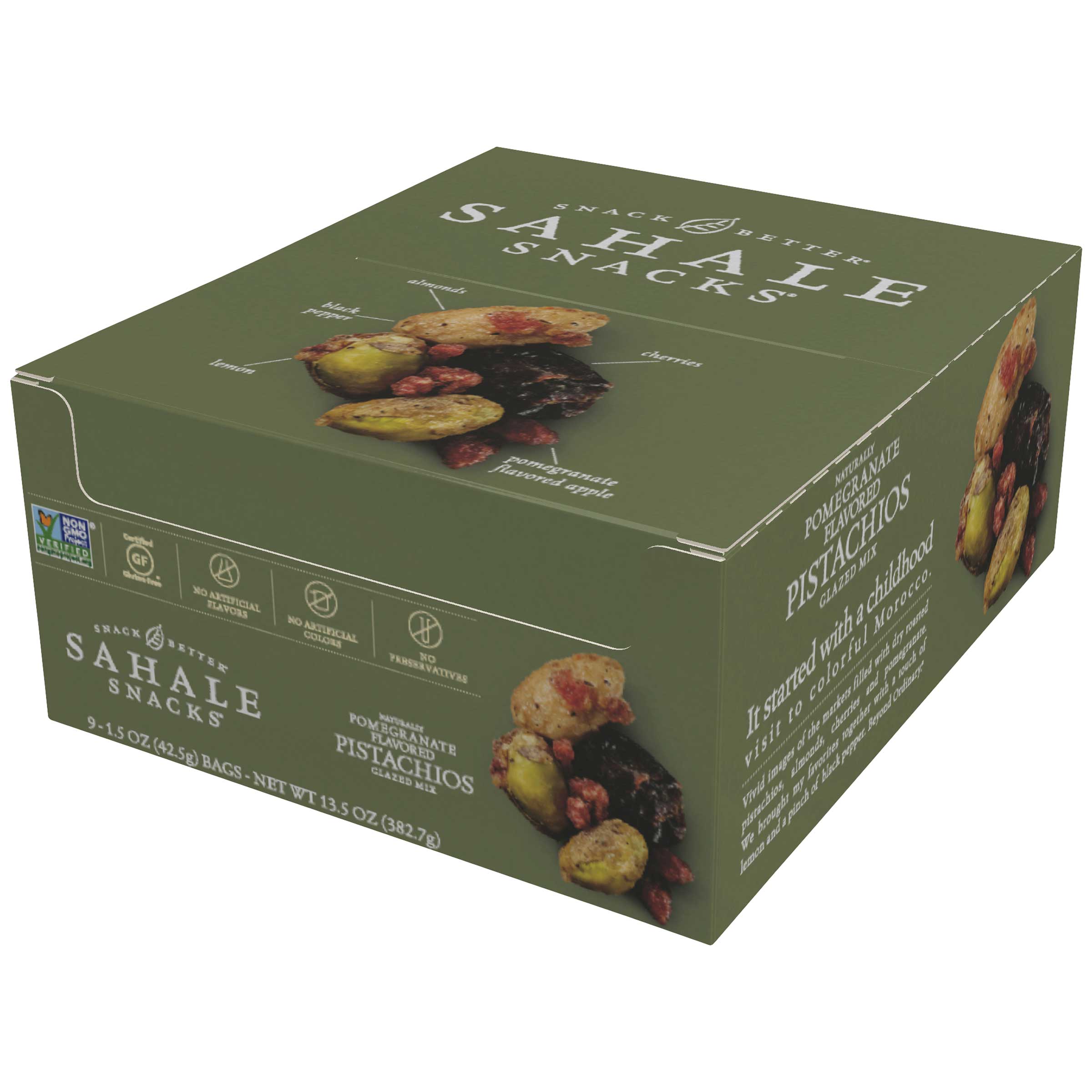 Sahale Pomegranate Pistachios Glazed Mix, 1.5 Ounce -- 108 Per Case