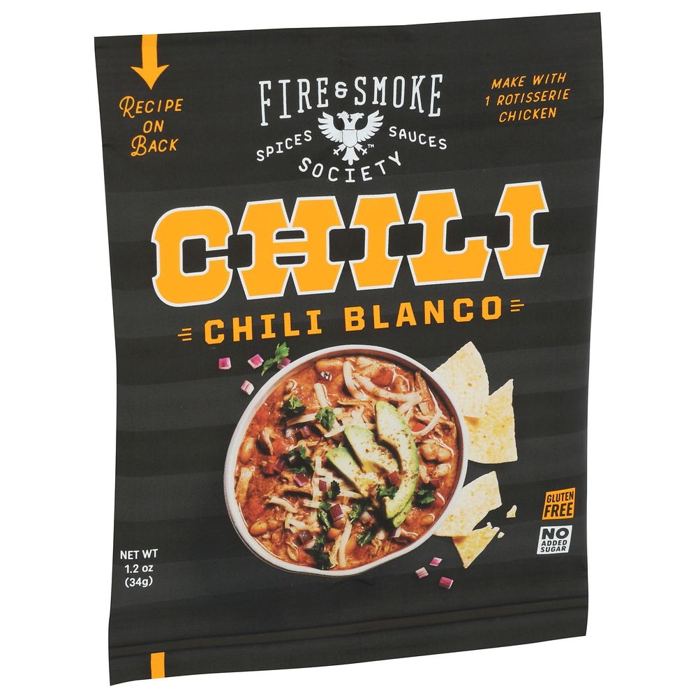 Fire And Smoke Society Chili Blanco Seasoning, 1.2 Ounce -- 12 Per Case