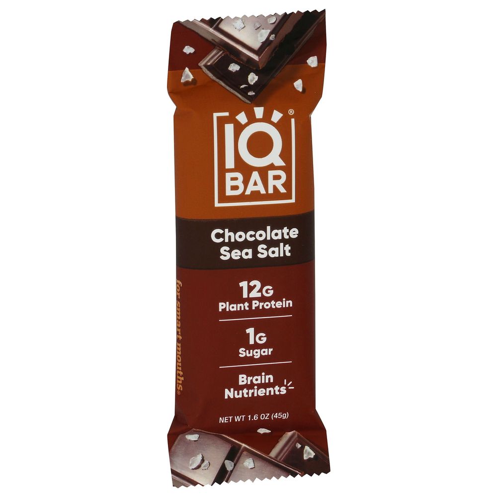 Iq Bar Chocolate Sea Salt Bar, 1.6 Ounce -- 12 Per Case