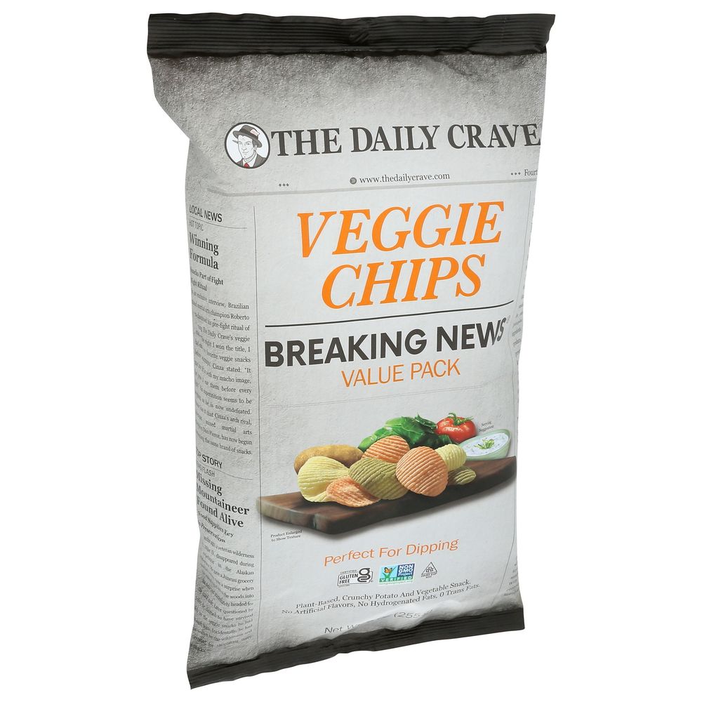 The Daily Crave Veggie Chips - Value Pack, 9 Ounce -- 6 Per Case