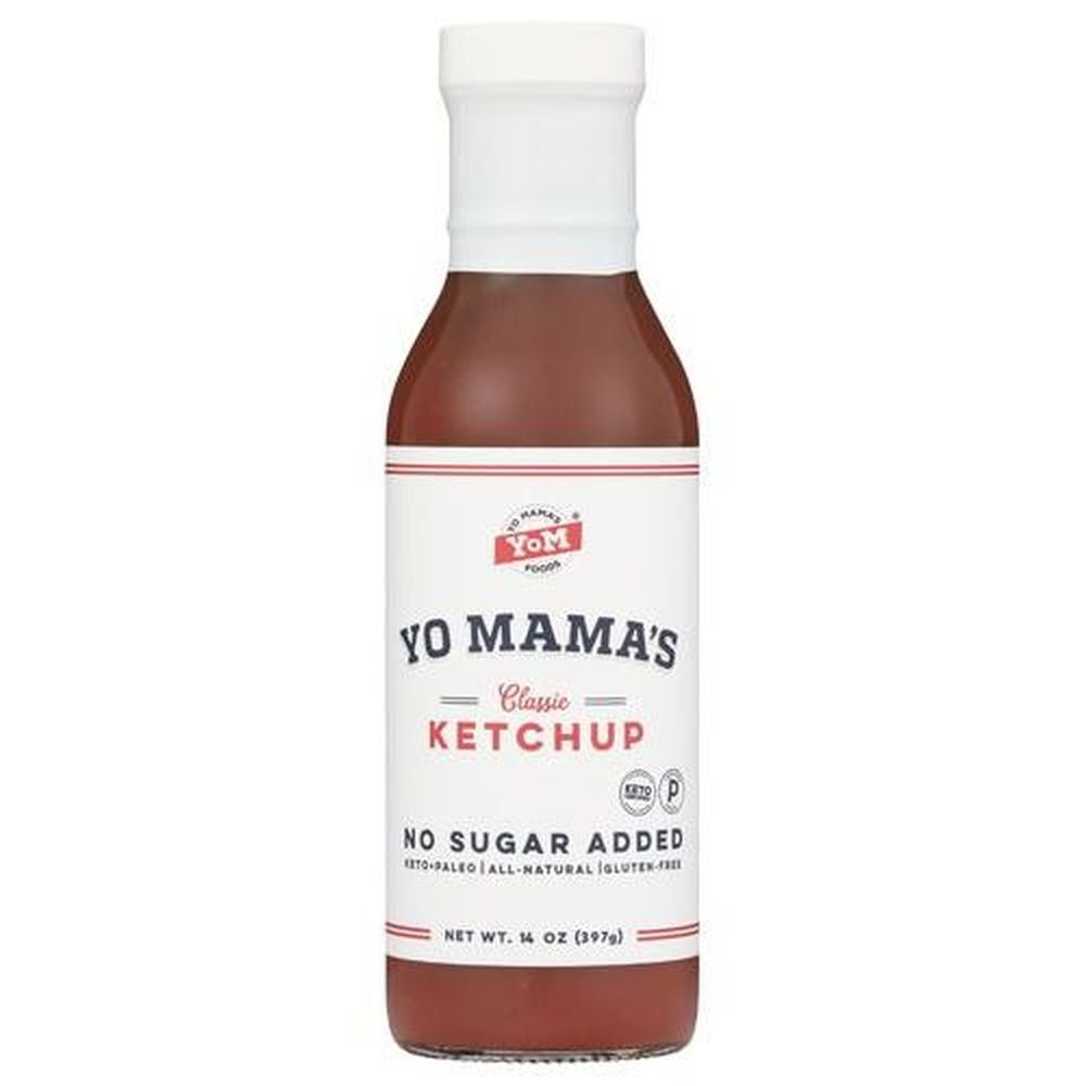 Yo Mamas Unsweetened Classic Ketchup, 14 Ounce -- 6 Per Case
