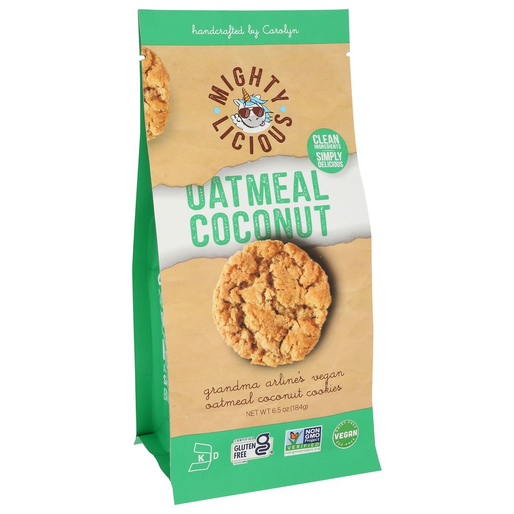 Mightylicious Oatmeal Coconut Cookie, 6.5 Ounce -- 6 Per Case