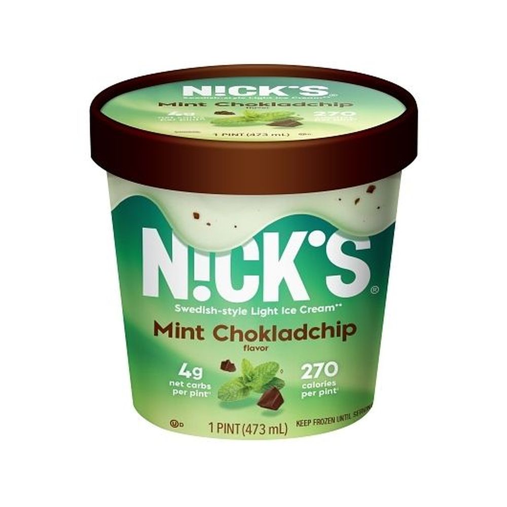 Nicks Mint Chokladchip Swedish-Style Ice Cream, 15.99 Fluid Ounce
