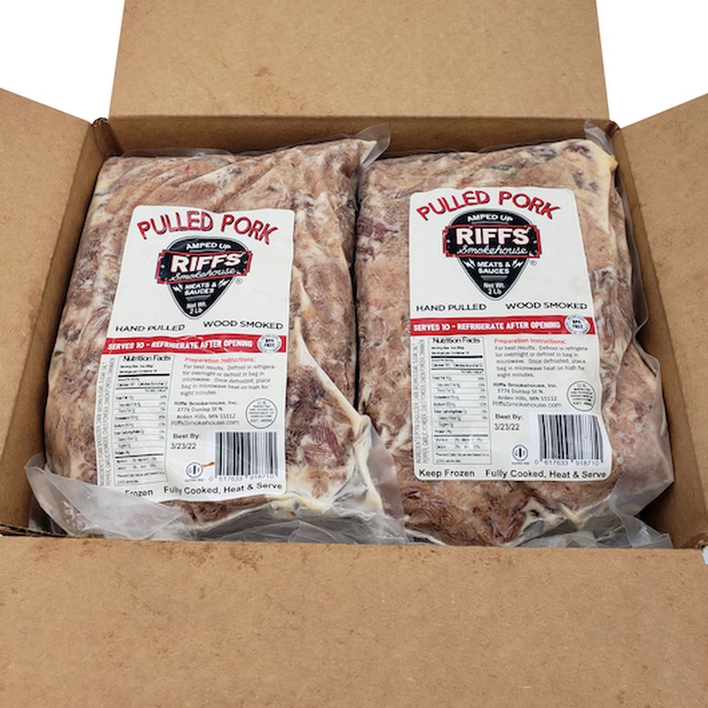 Riffs Smokehouse Pulled Pork, 2 Pound -- 8 Per Case