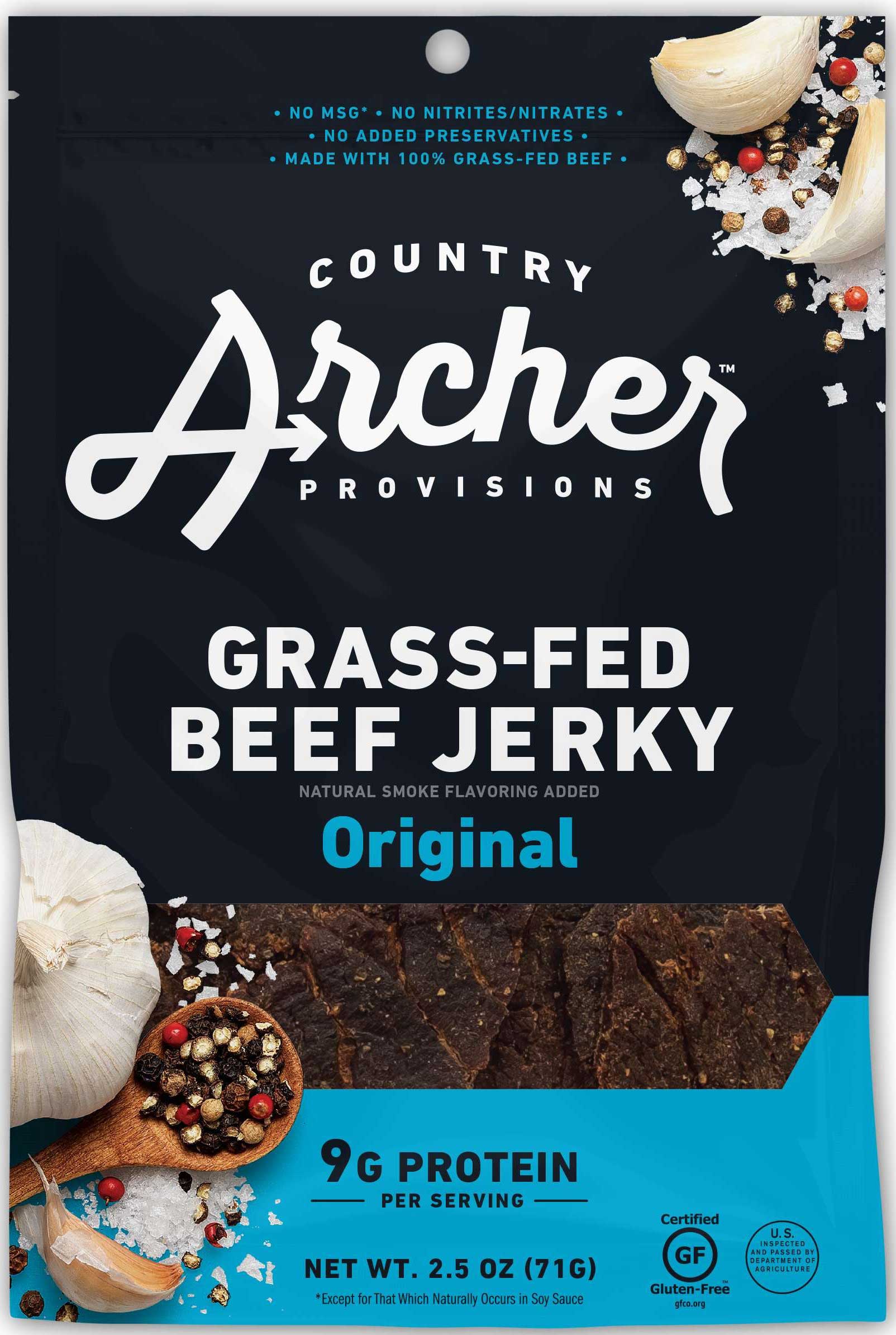 Archer Meat Snacks Original Beef Jerky, 2.5 Ounce -- 12 Per Case.