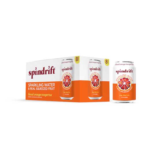 Spindrift Blood Orange Tangerine Sparkling Water, 12 Fluid Ounce -- 24 Per Case