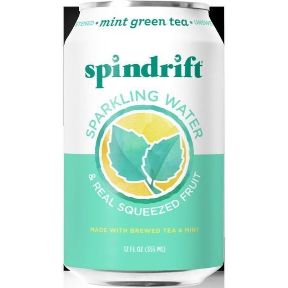 Spindrift Mint Green Tea Sparkling Water, 12 Fluid Ounce