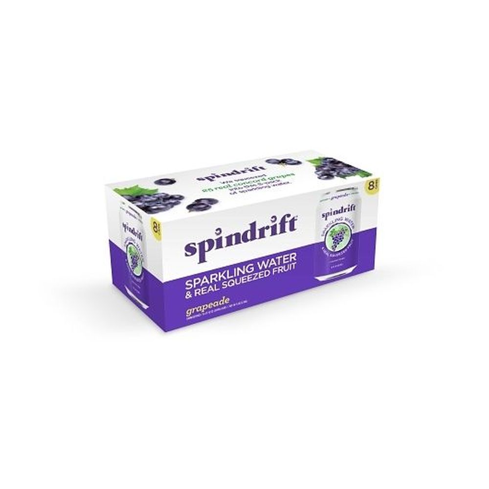 Spindrift Grapeade Sparkling Water, 12 Fluid Ounce -- 24 Per Case