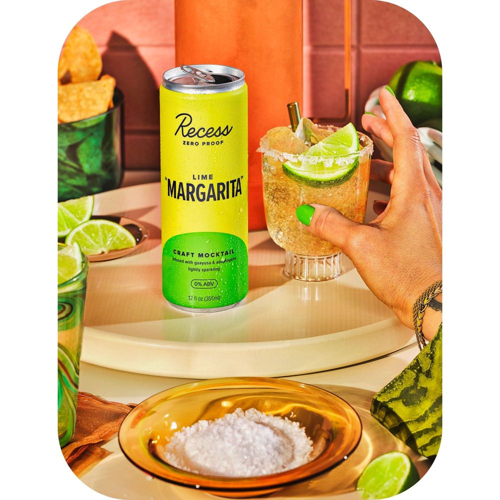 Recess Lime Margarita Craft Mocktail, 12 Fluid Ounce -- 12 Per Case