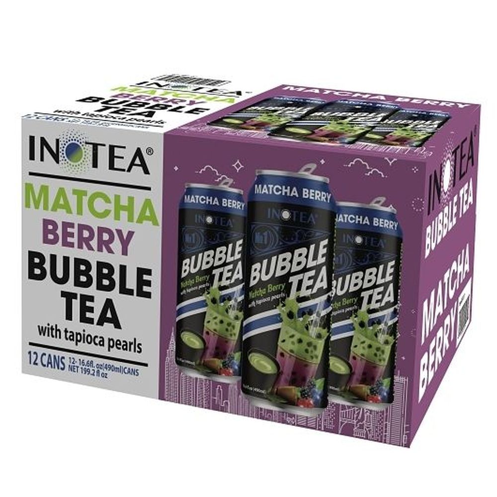 Inotea Matcha Berry Bubble Tea, 16.6 Fluid Ounce -- 12 Per Case