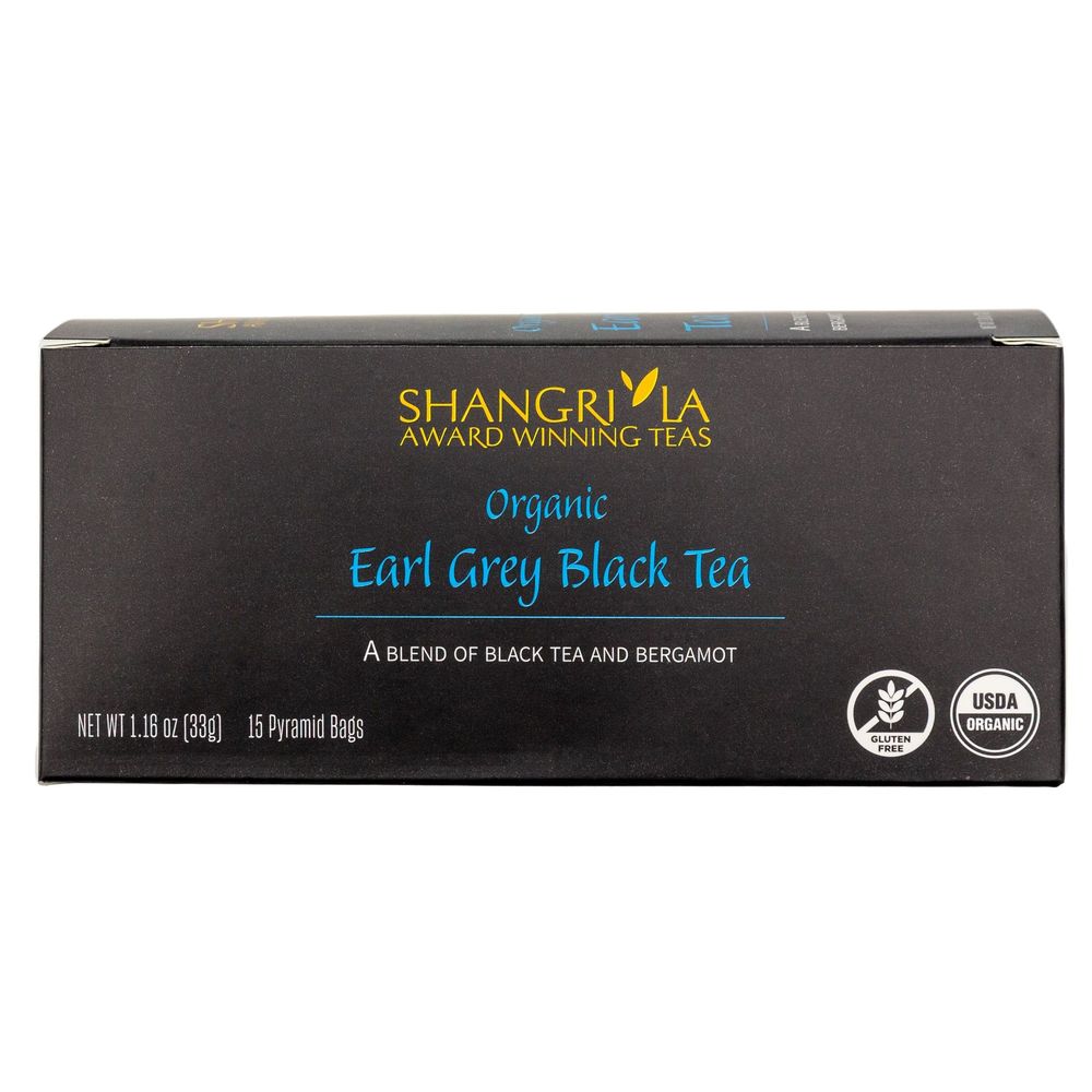 Shangri La Organic Wellness Earl Grey Black Tea, 15 Unidades -- 2 Por Caja