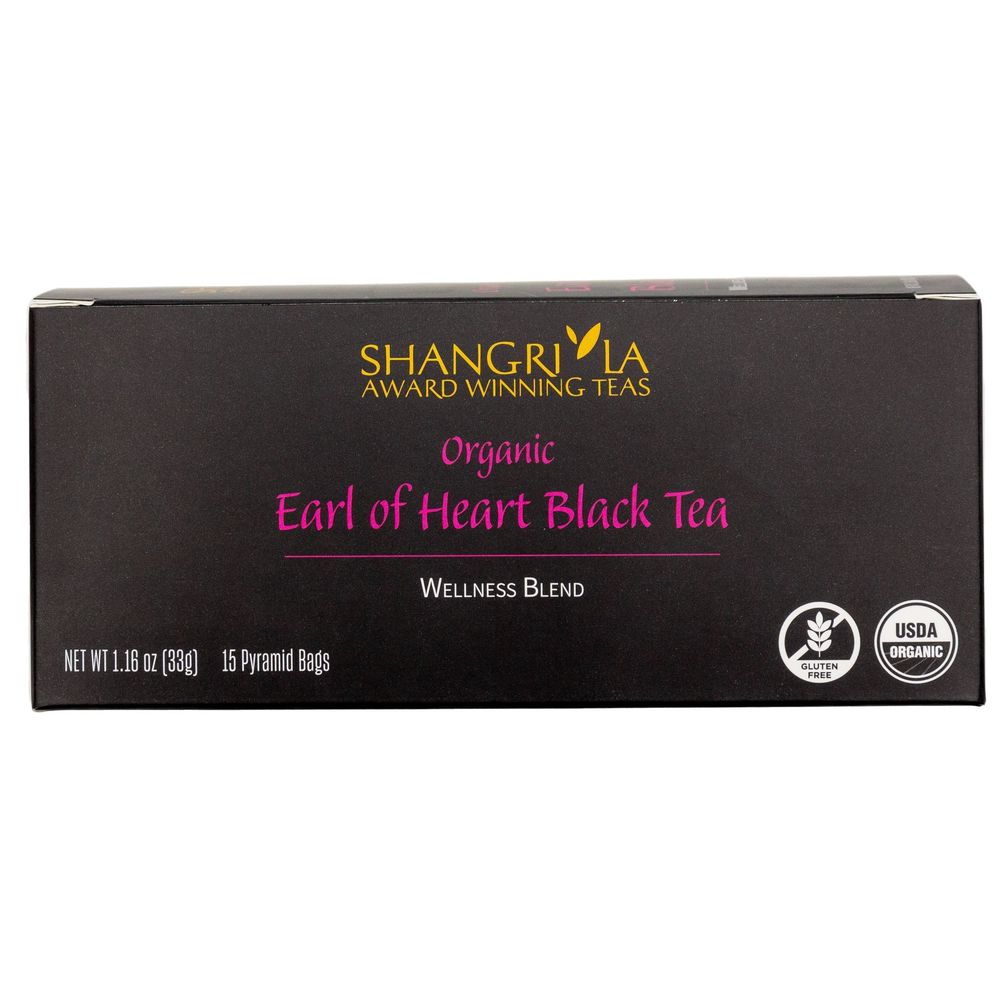 Shangri La Organic Wellness Earl Of Heart Tea, 15 Count -- 2 Per Case