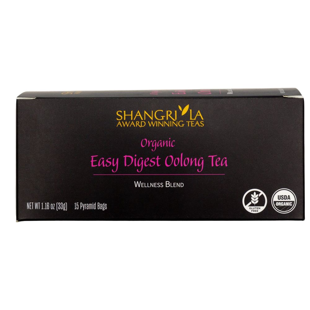 Shangri La Organic Wellness Easy Digest Oolong Tea, 15 Count -- 2 Per Case
